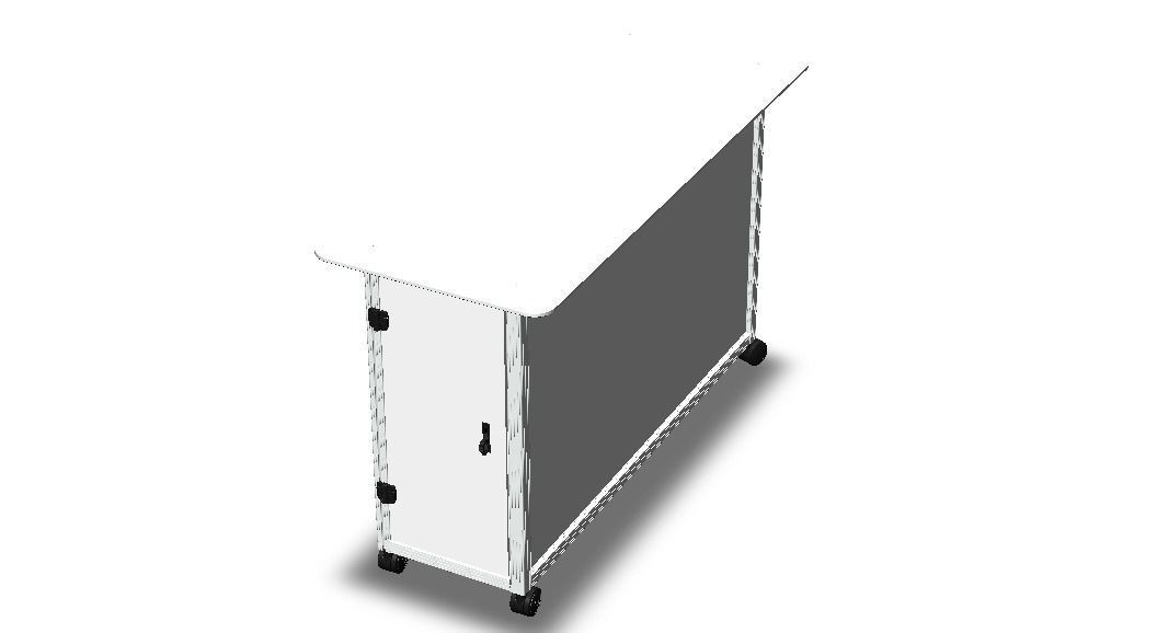Aluminum Mobile Kitchen Station 3D model_42