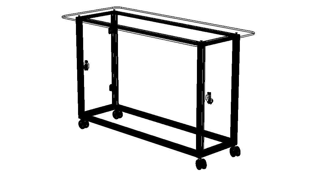 Aluminum Mobile Kitchen Station 3D model_9