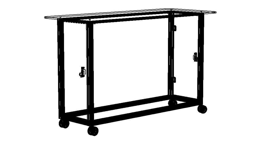 Aluminum Mobile Kitchen Station 3D model_37