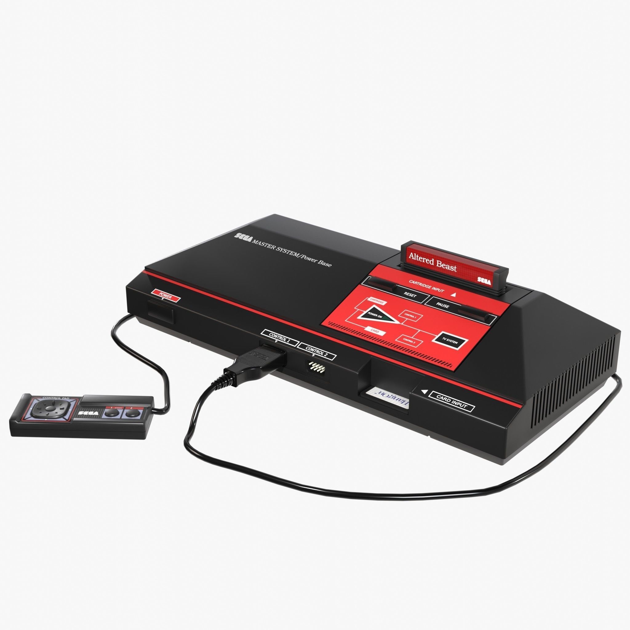 Sega Master System Low-poly 3D model_2