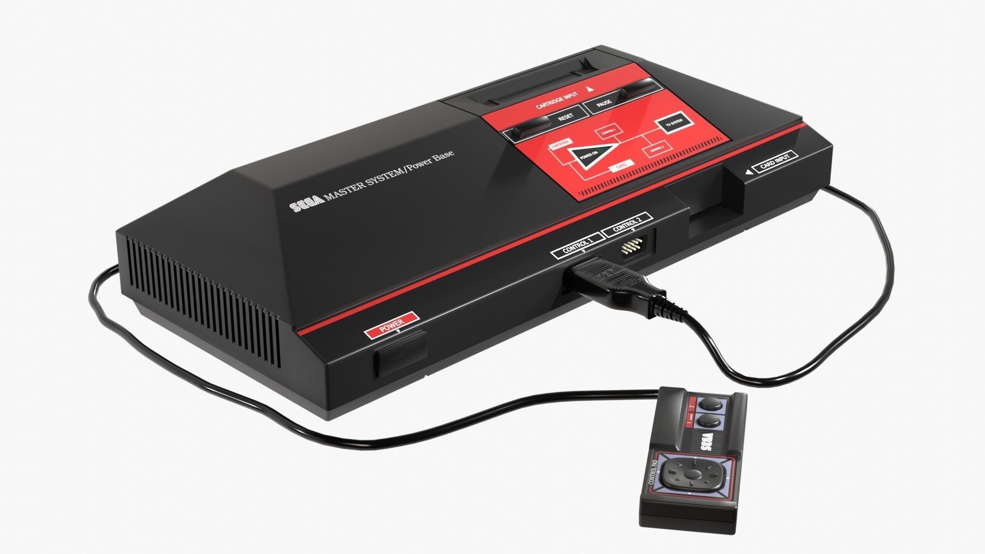 Sega Master System Low-poly 3D model_3