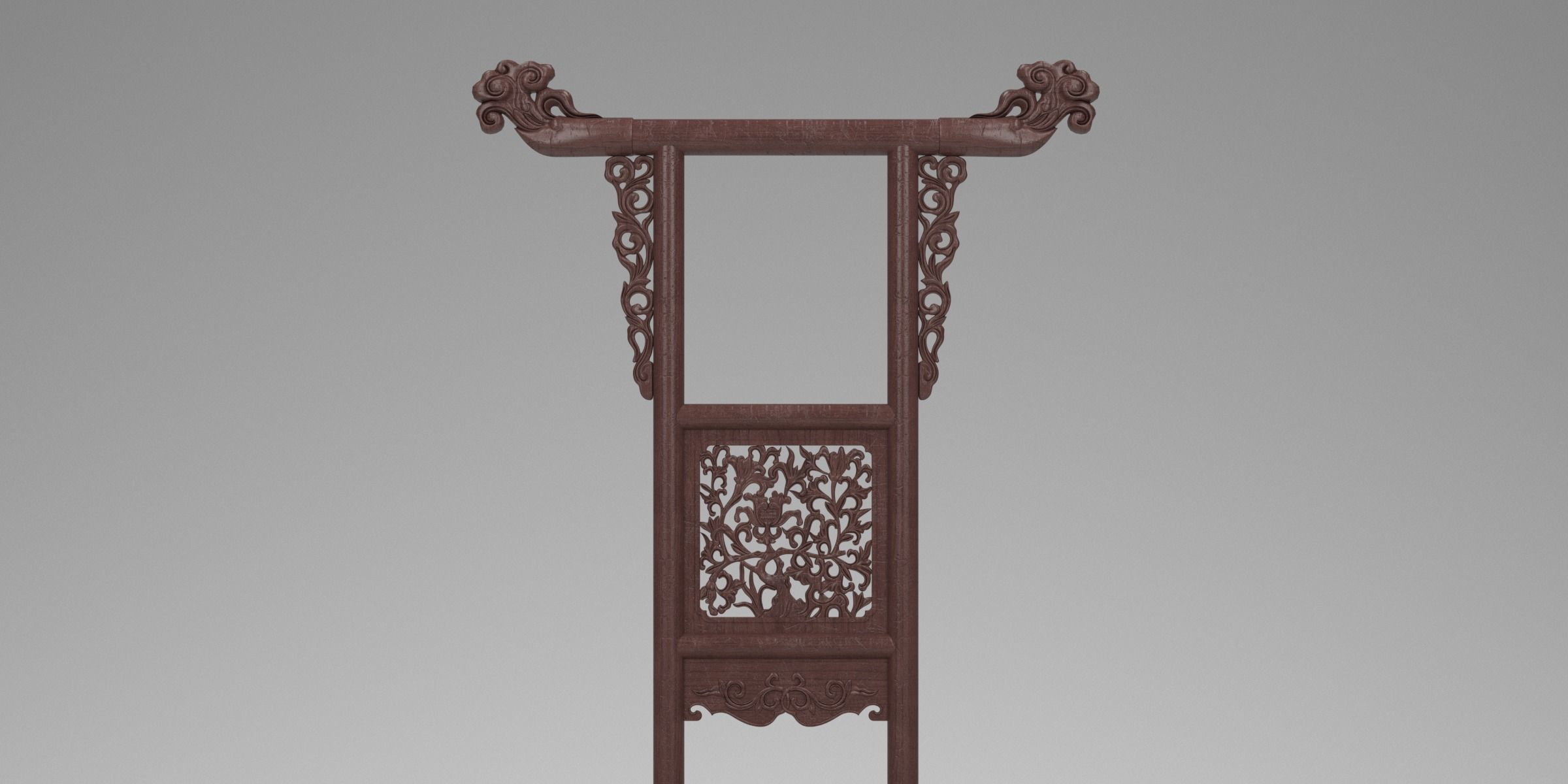 HUANGHUALI TOWEL RACK AND WASHBASIN 3D model_6