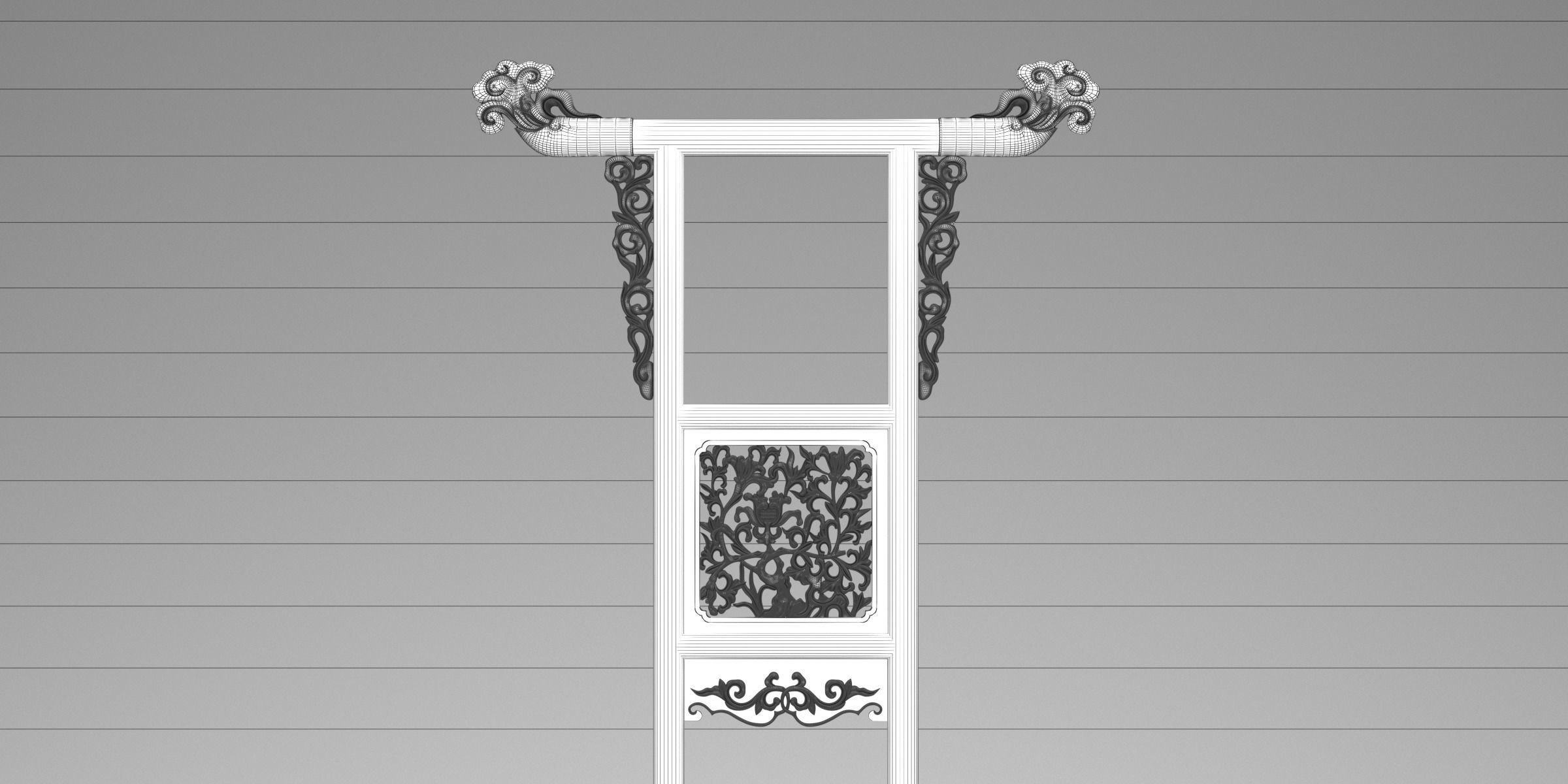HUANGHUALI TOWEL RACK AND WASHBASIN 3D model_15