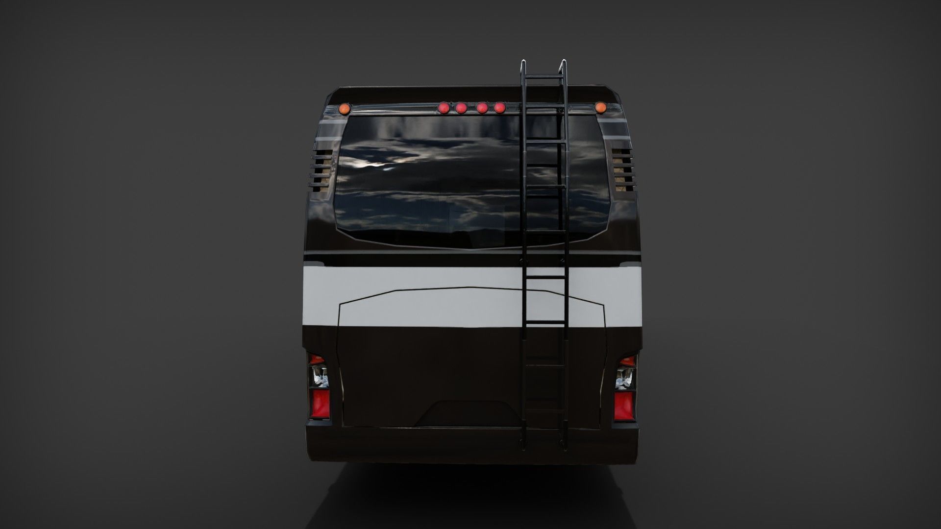 Motorhome Bus RV bus with interior Low-poly 3D model_5