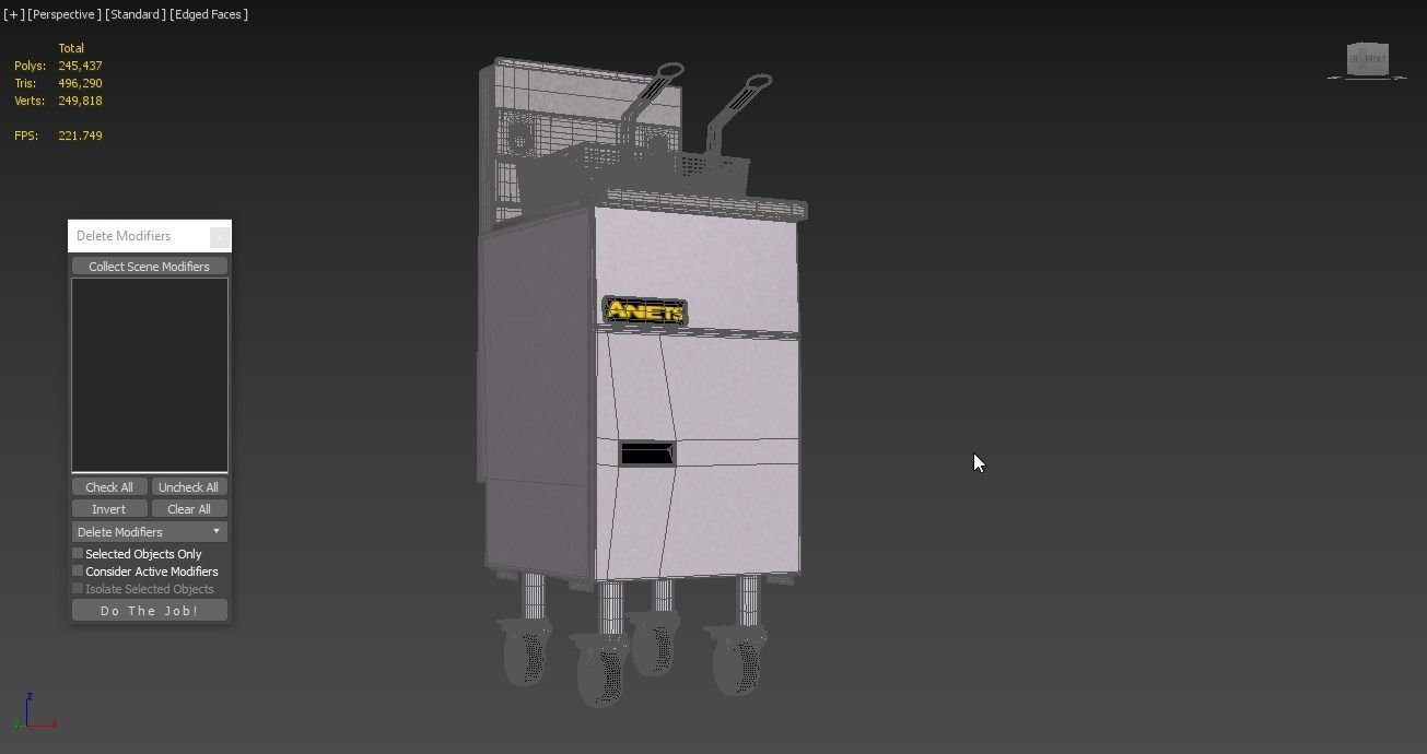 Anets Goldenfry Split Pot Fryer AGG14T 3D model_3
