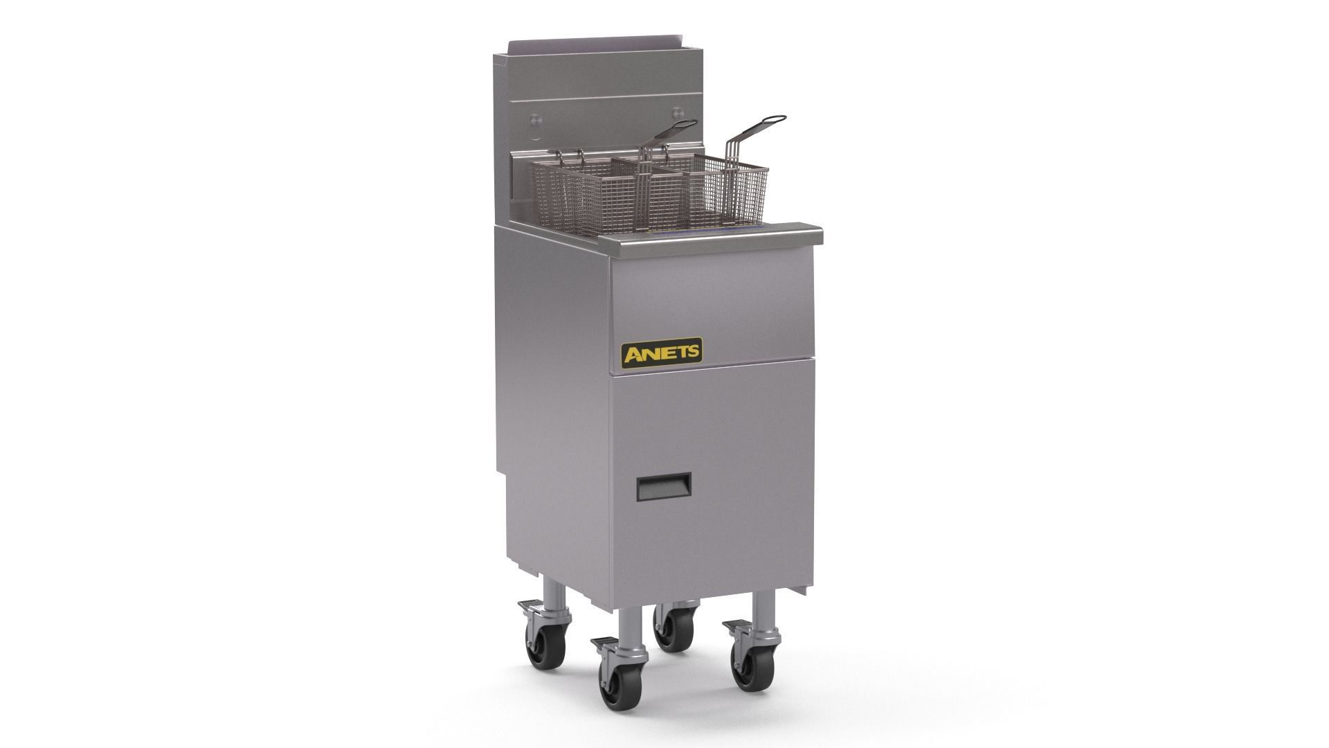 Anets Goldenfry Split Pot Fryer AGG14T 3D model_13