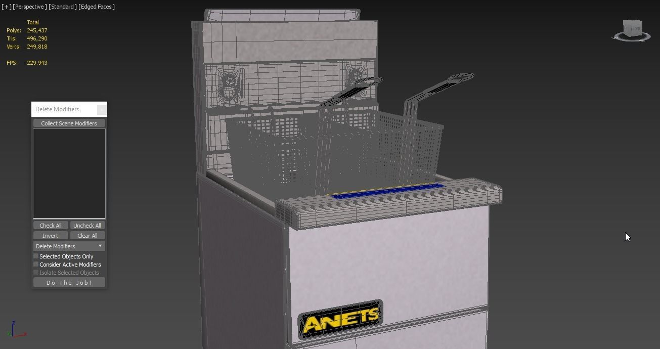 Anets Goldenfry Split Pot Fryer AGG14T 3D model_6