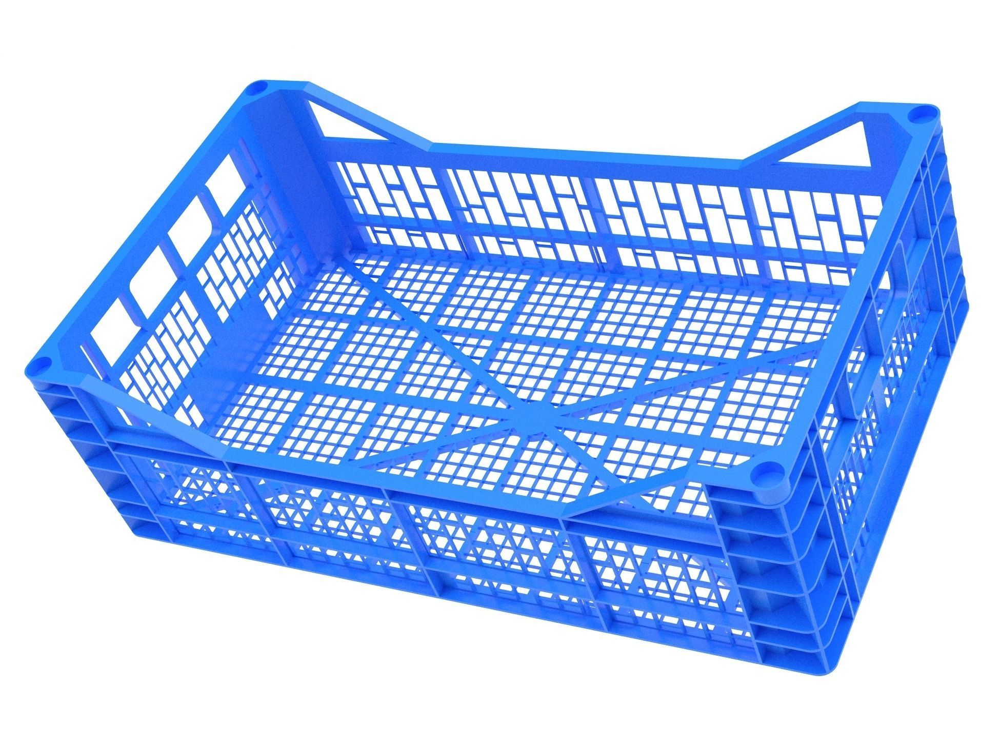 Plastic crate 47 3D model_2