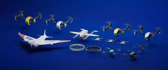 The Drone Collection Free low-poly 3D model