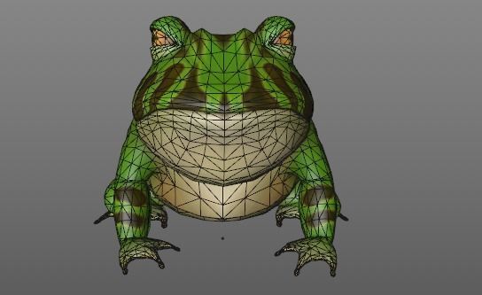 stylized frog animation Low-poly 3D model_6