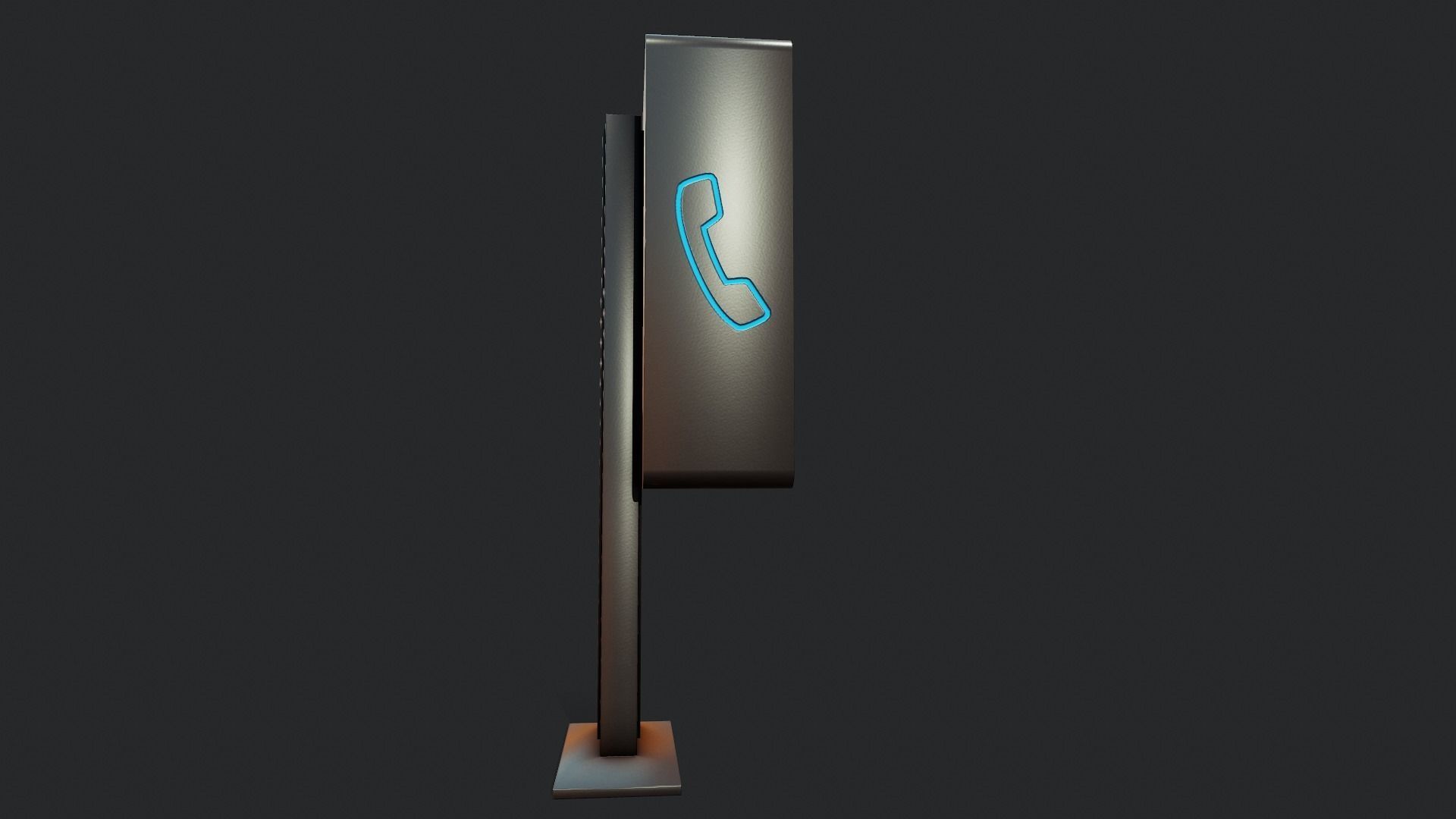 Retro Payphone - Tutorial Included  Low-poly 3D model_6