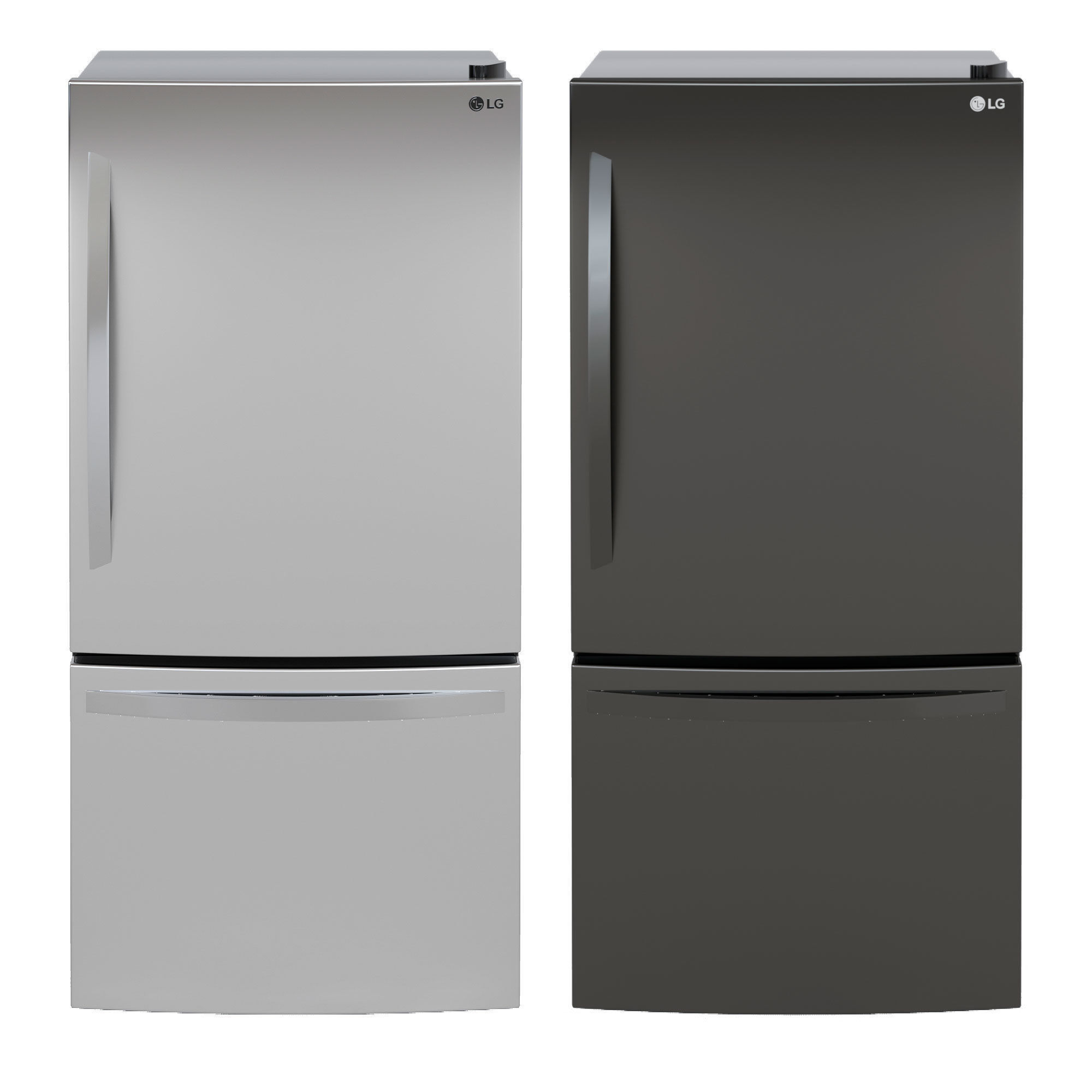 Bottom Freezer Refrigerator 3D model_1