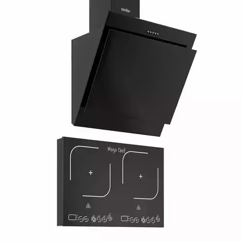 Induction Cooktop Mega Chef and Range Hood