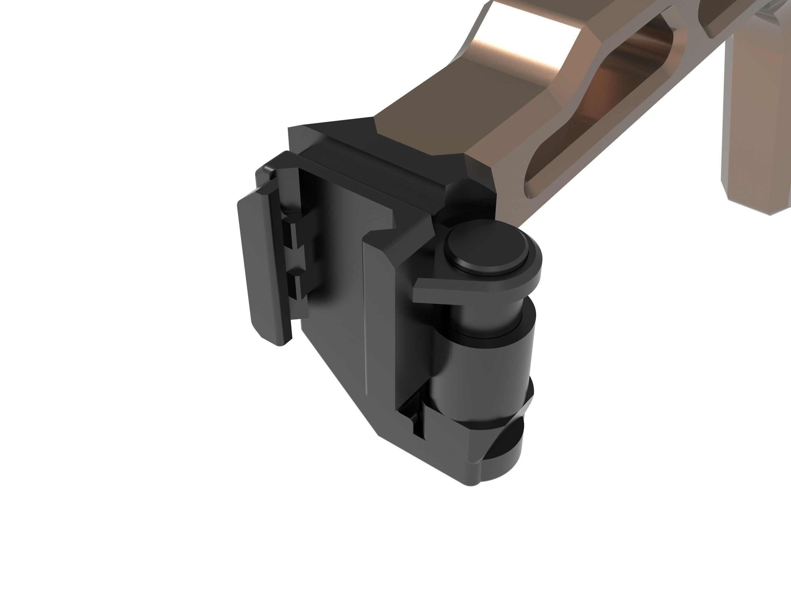 SKELETON STOCK WITH BRACE ADAPTER TO PICATINNY RIS 3D print model_10