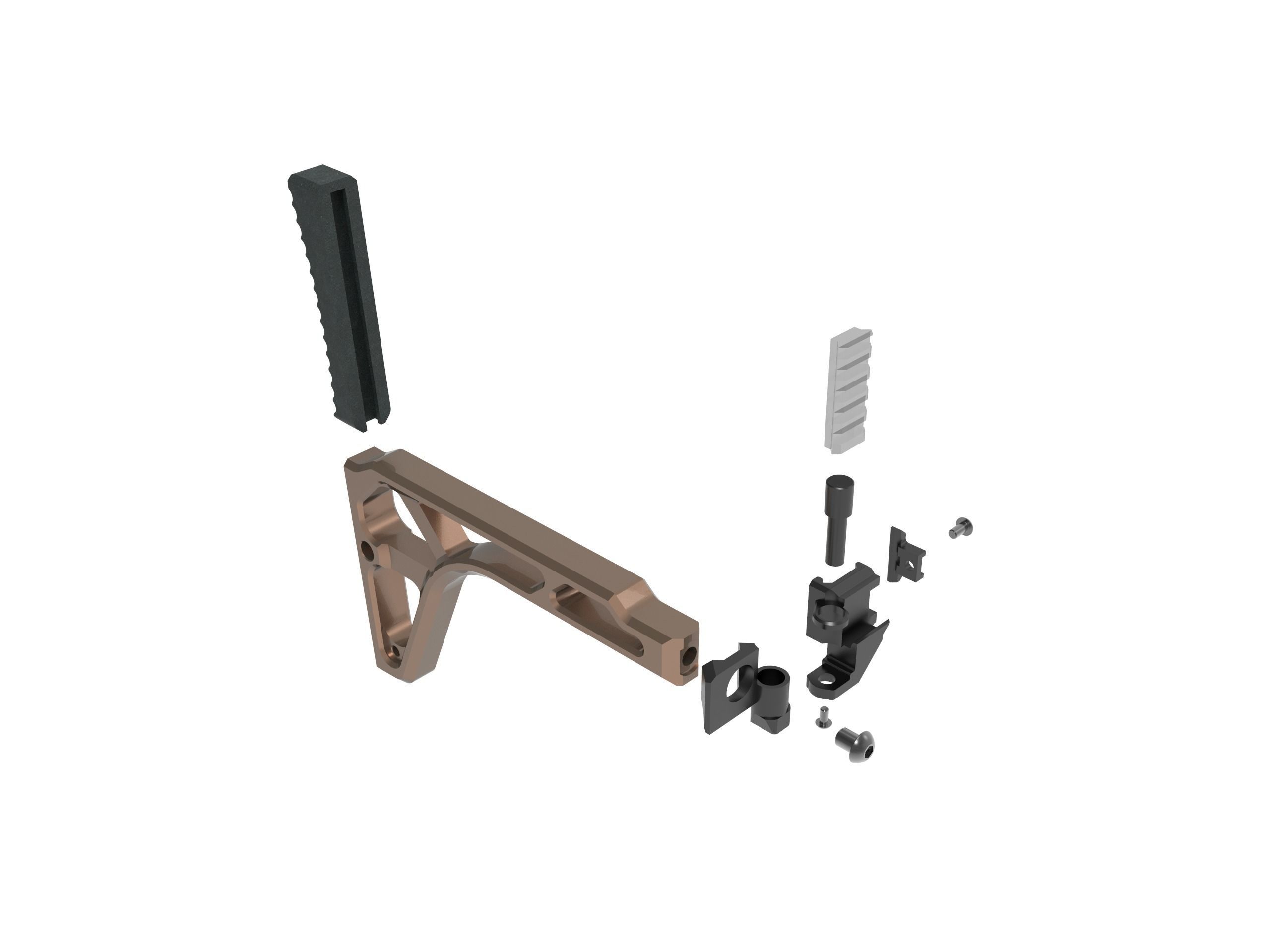 SKELETON STOCK WITH BRACE ADAPTER TO PICATINNY RIS 3D print model_13