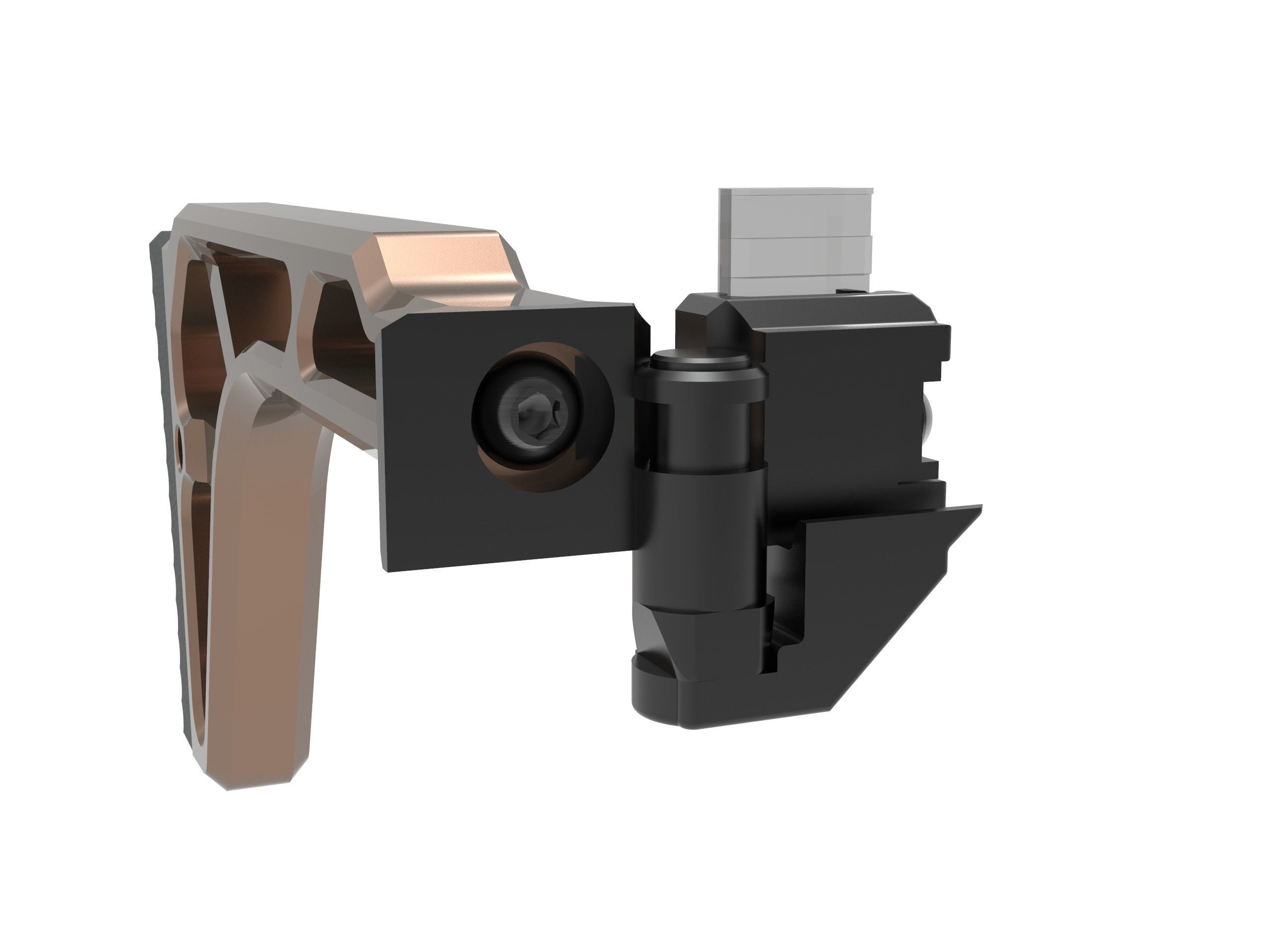 SKELETON STOCK WITH BRACE ADAPTER TO PICATINNY RIS 3D print model_9