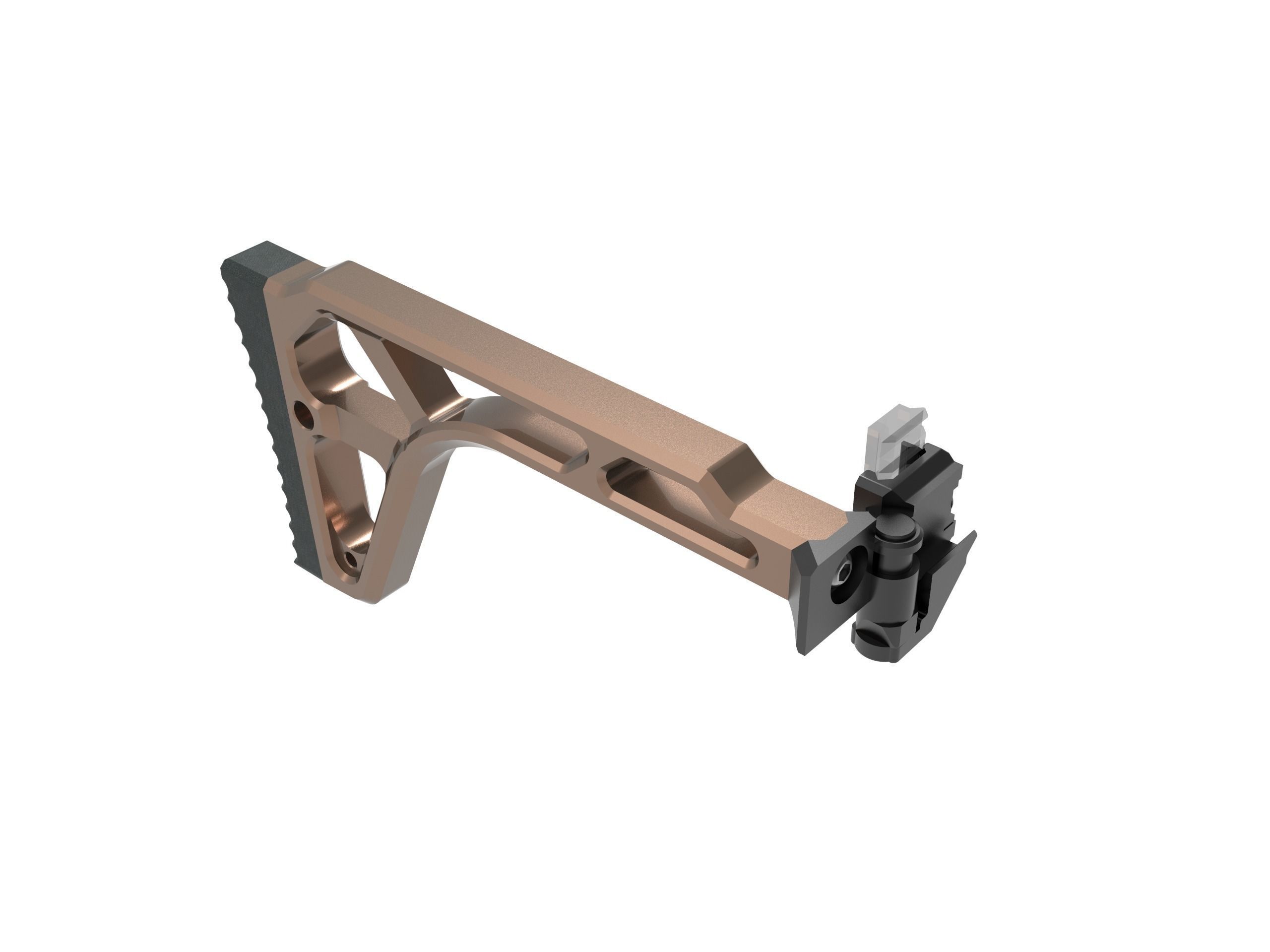 SKELETON STOCK WITH BRACE ADAPTER TO PICATINNY RIS 3D print model_1