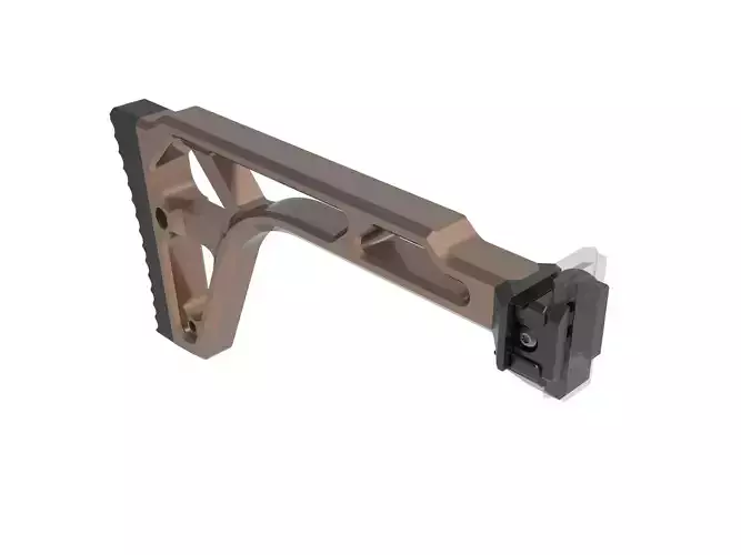 SKELETON STOCK WITH BRACE ADAPTER TO PICATINNY RIS 3D print model