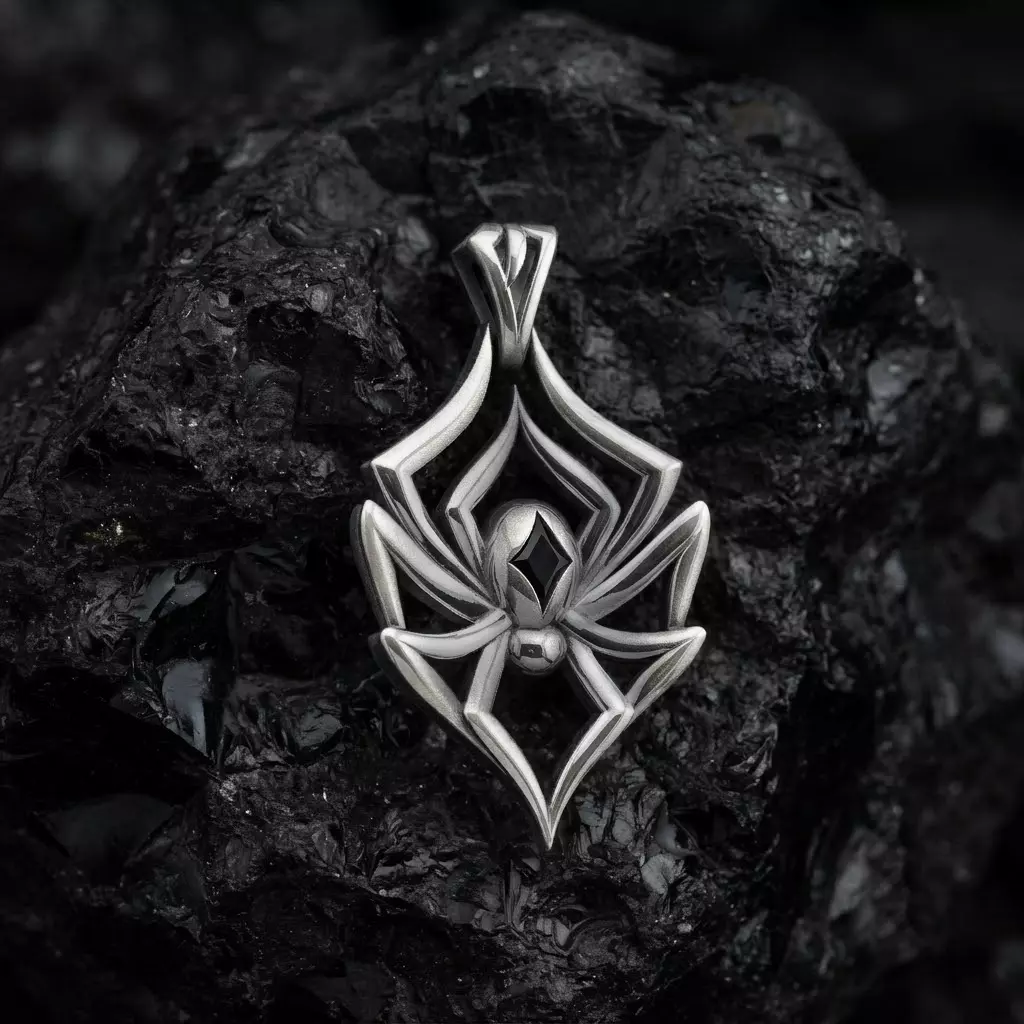 Minimalistic Spider Pendant 3D print model