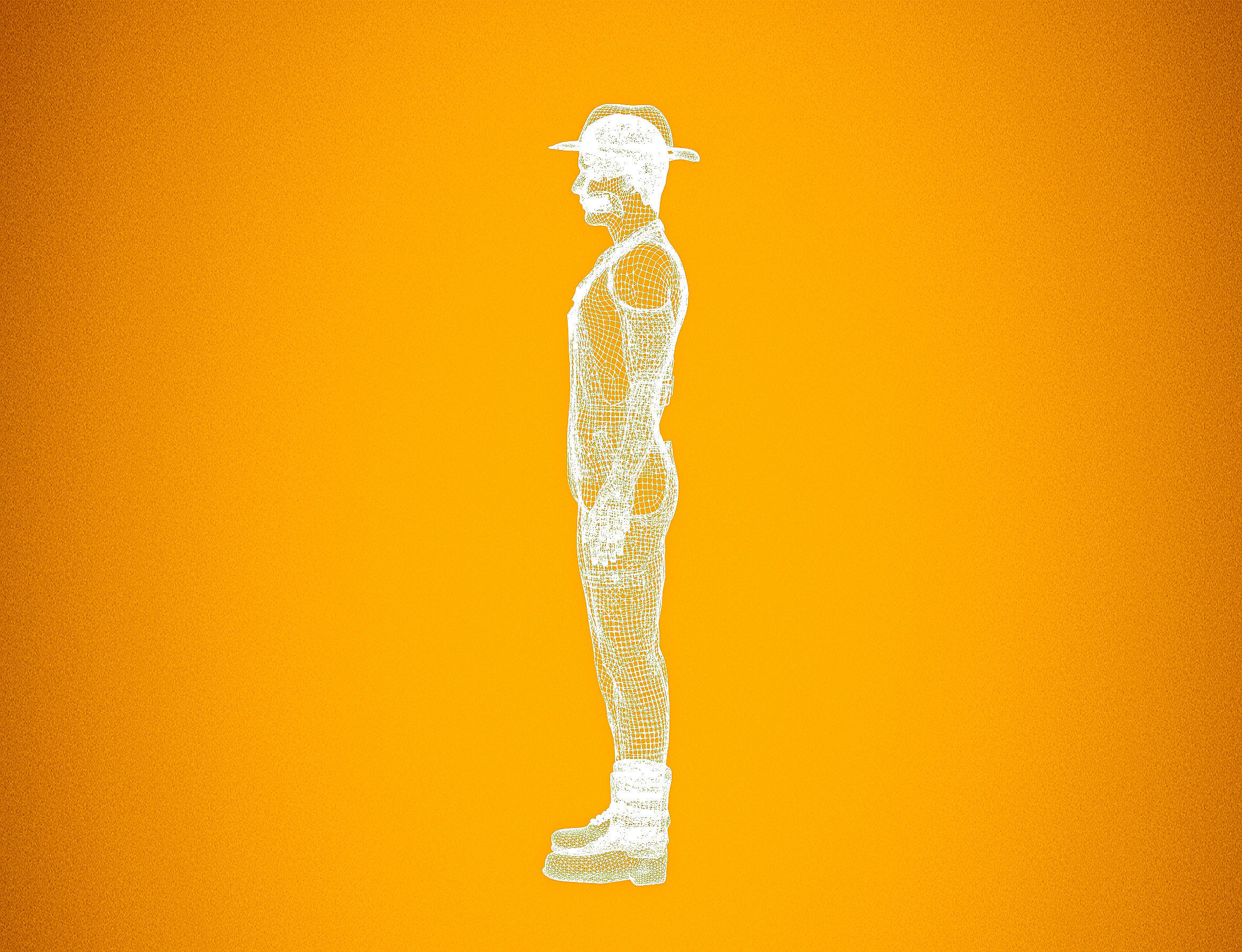 High Quality Realistic Farmer Man Low-poly 3D model_17