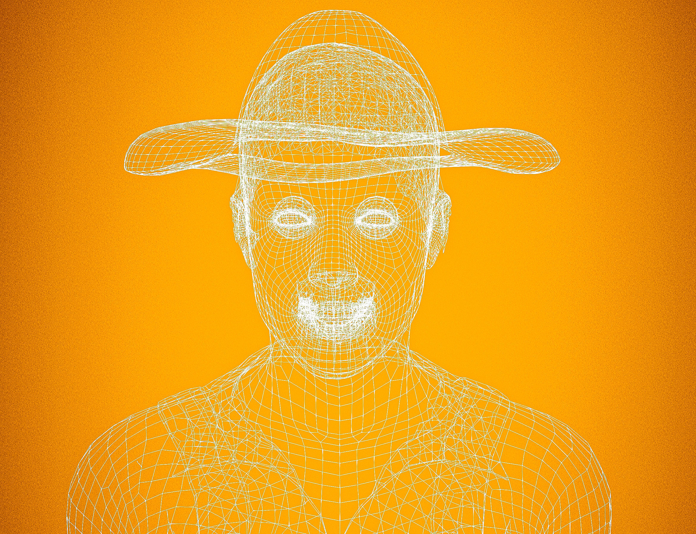 High Quality Realistic Farmer Man Low-poly 3D model_19