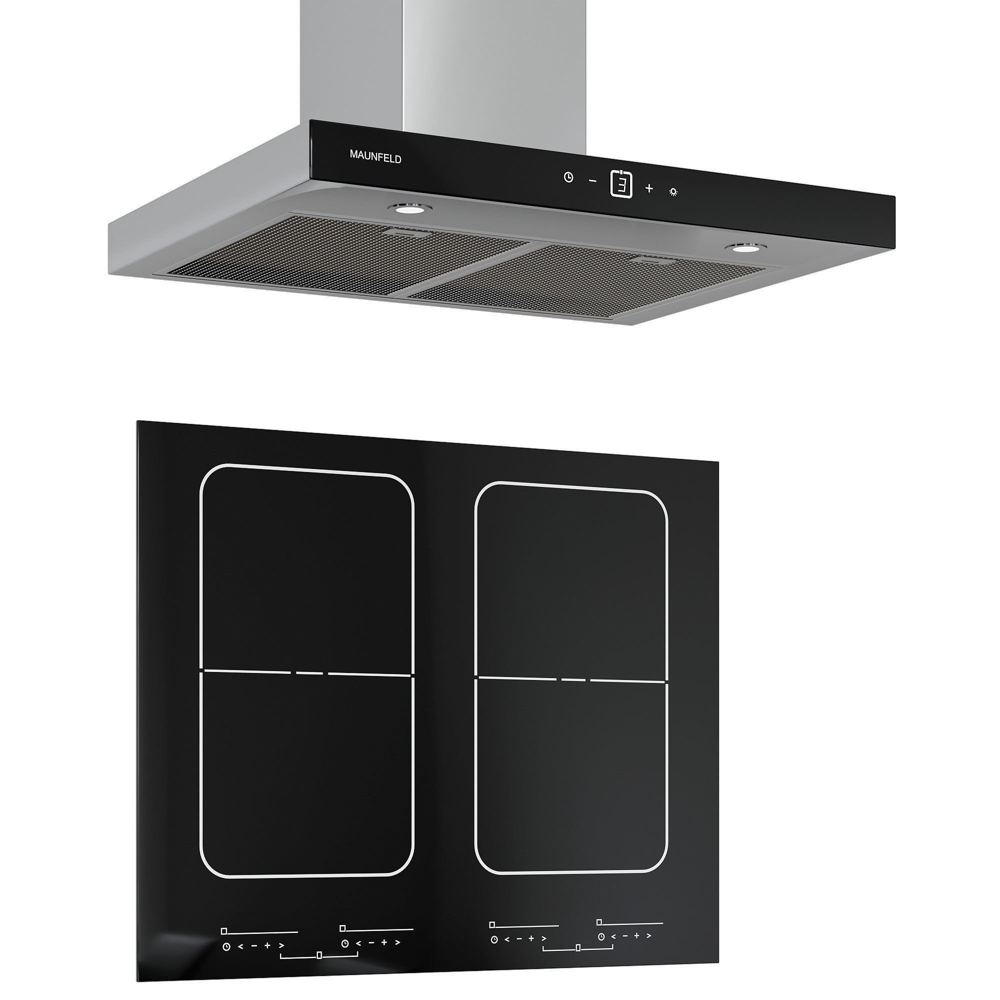Range Hood Breeze and Cooktop Asko 3D model_1