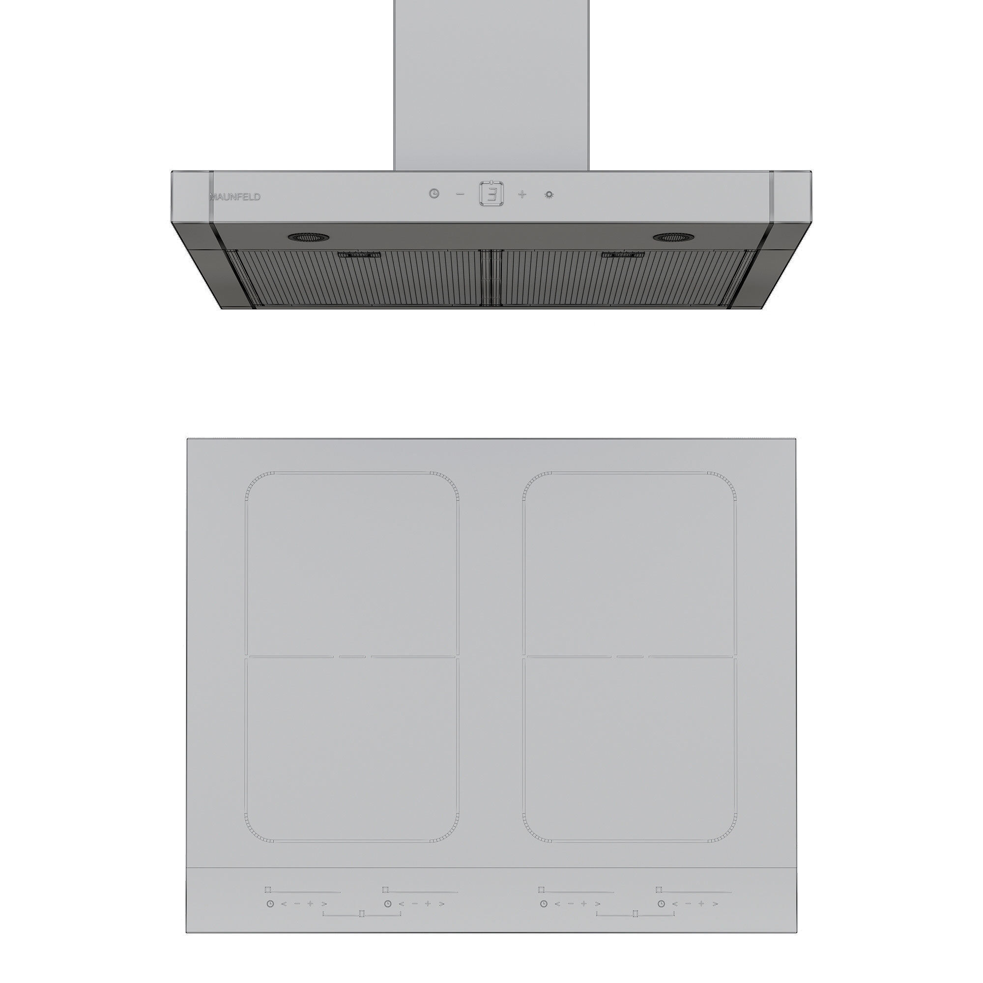 Range Hood Breeze and Cooktop Asko 3D model_2