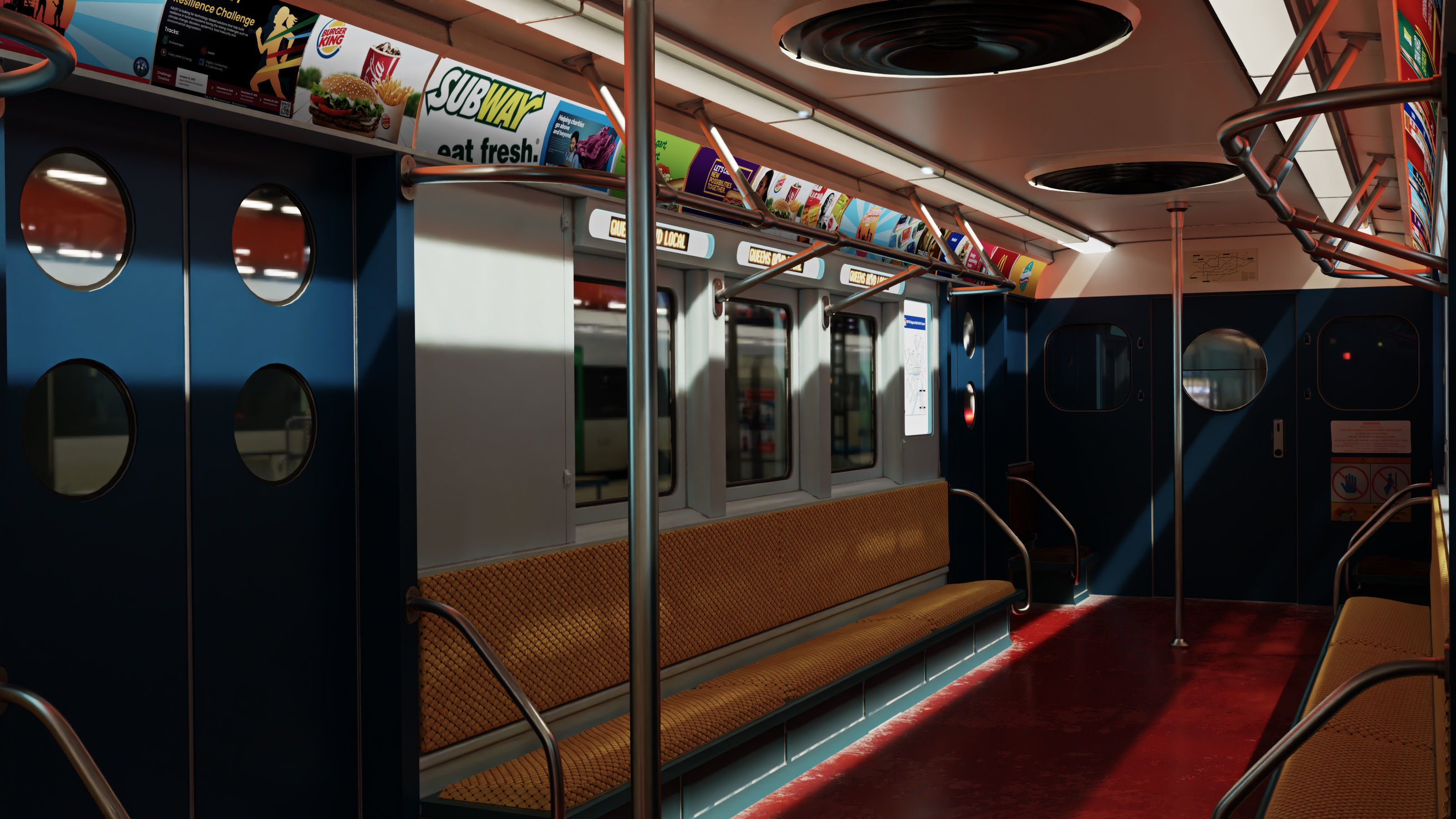 NYC Subway Car Interior 3D model_3