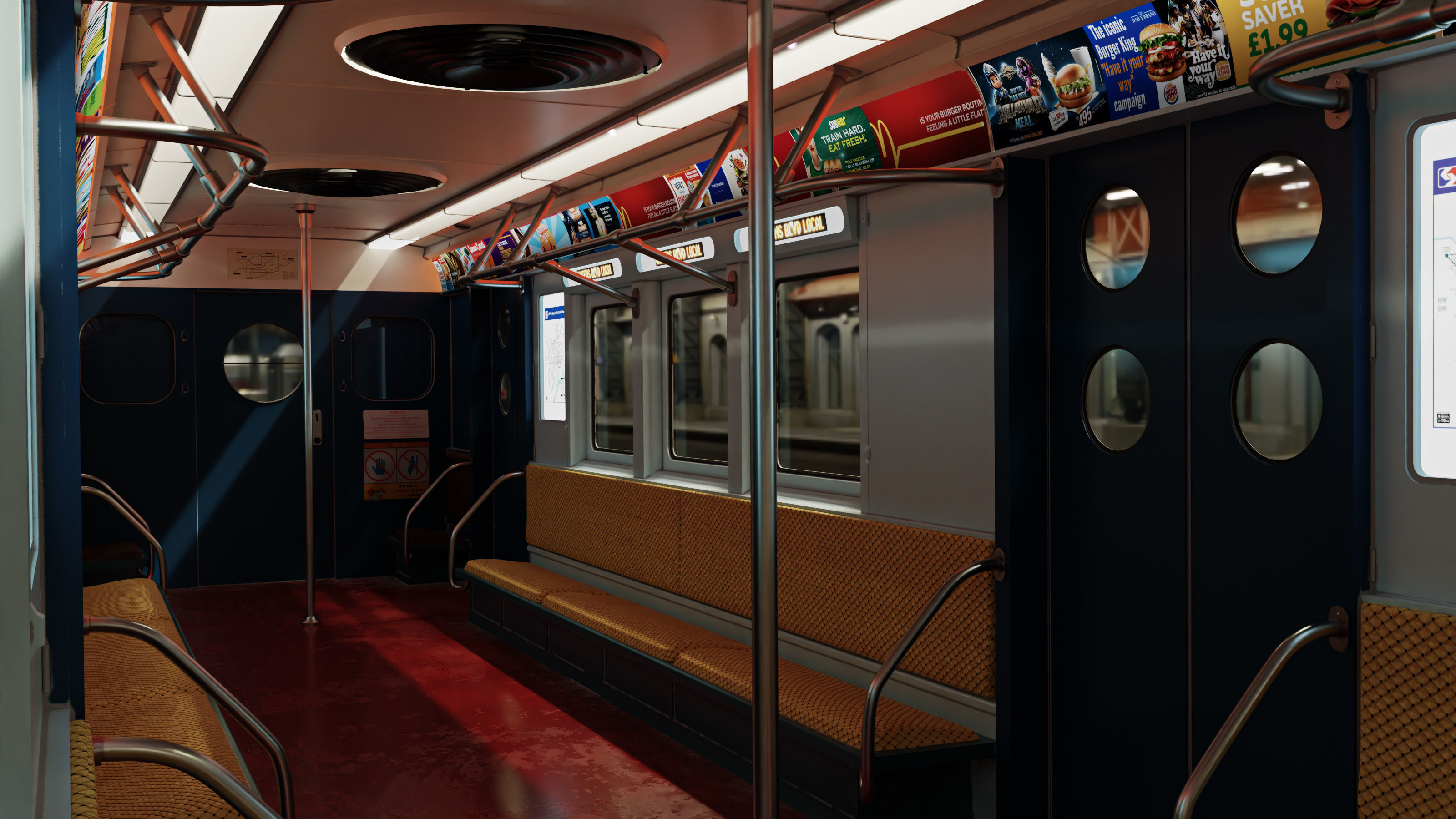 NYC Subway Car Interior 3D model_2