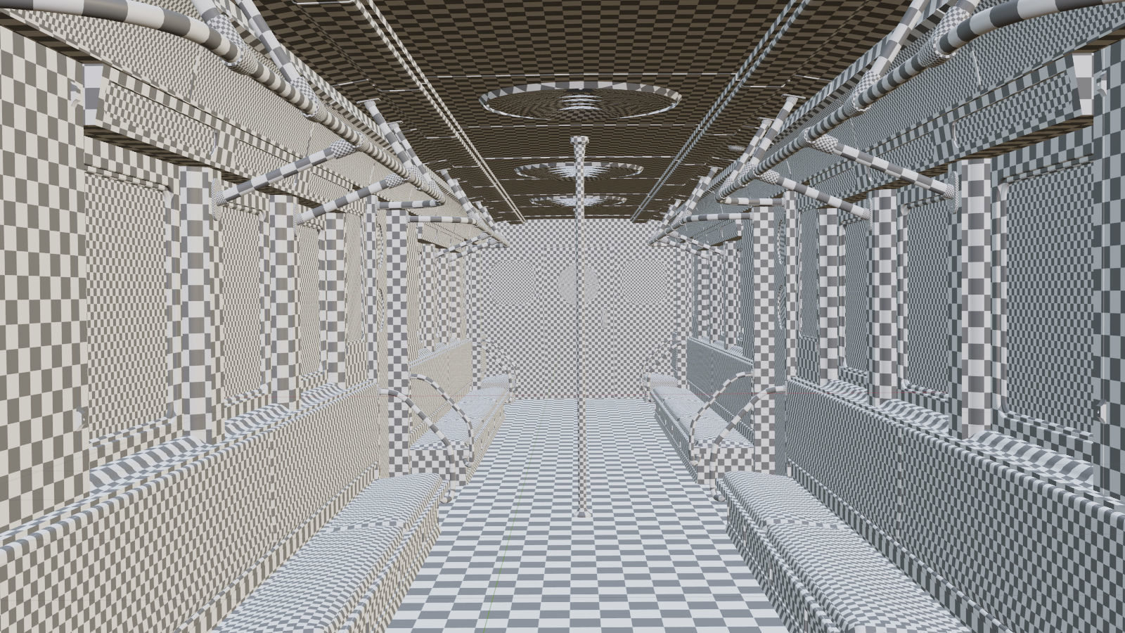 NYC Subway Car Interior 3D model_7