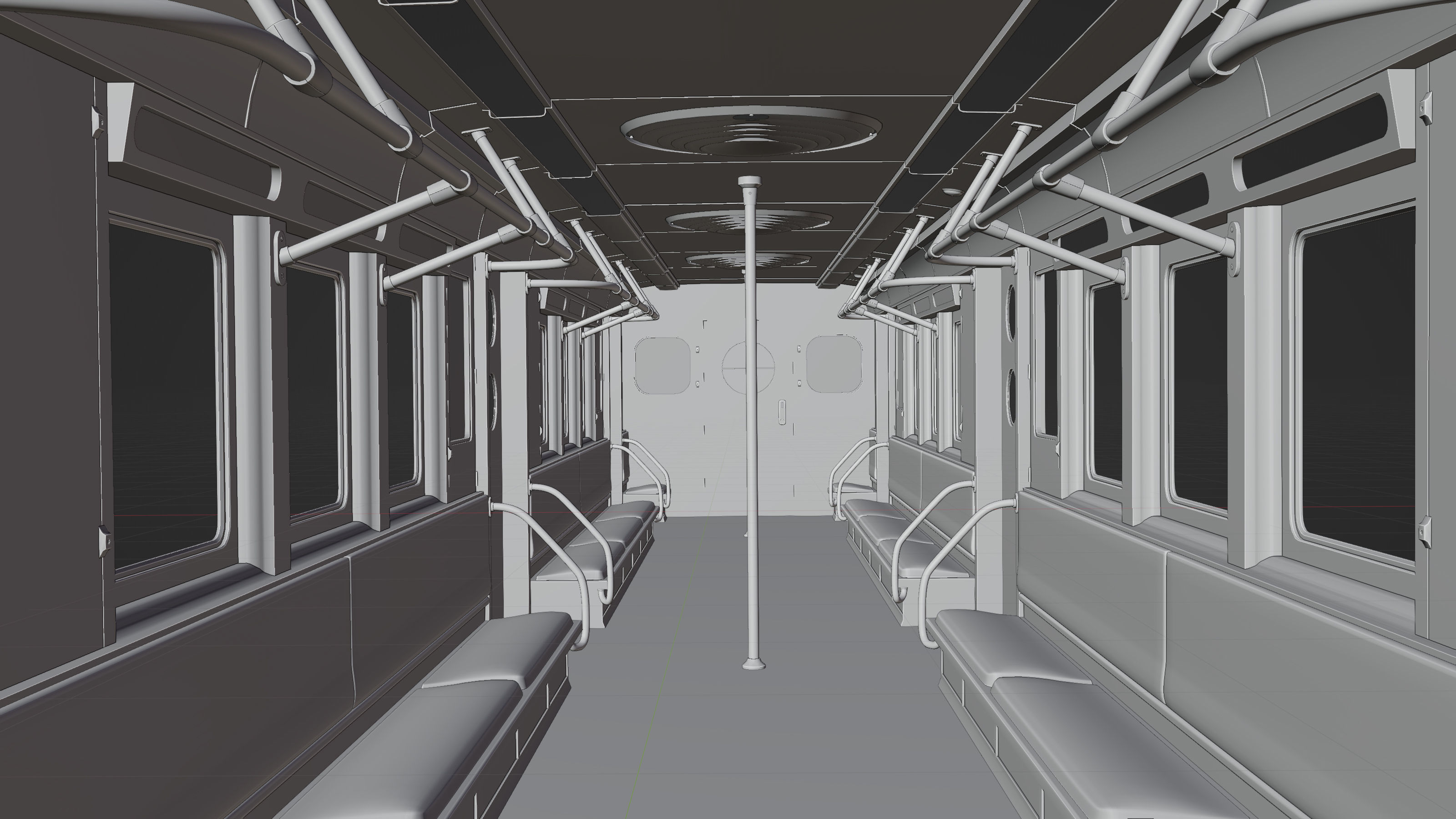 NYC Subway Car Interior 3D model_19