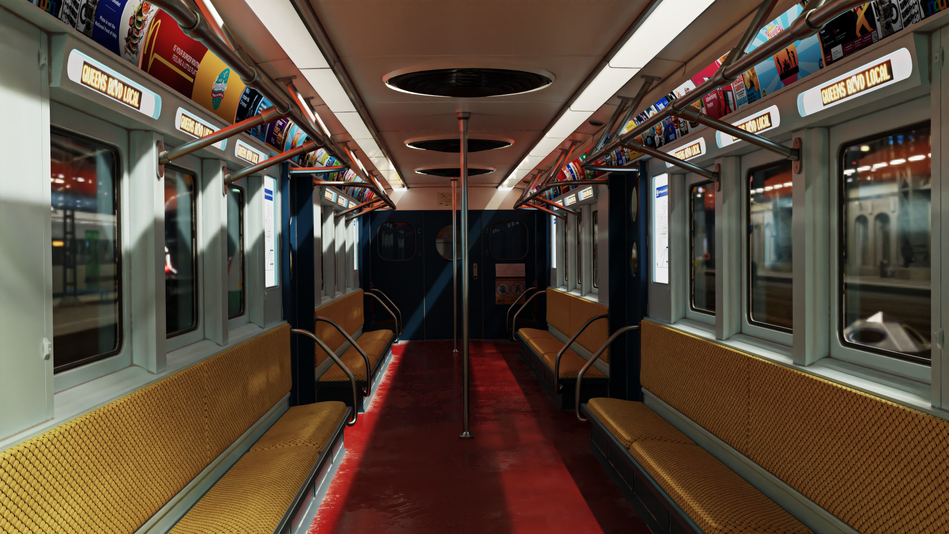 NYC Subway Car Interior 3D model_1