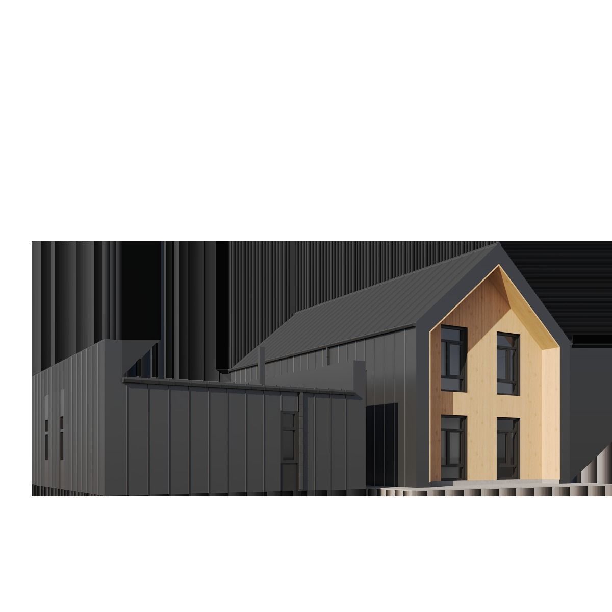 Modern house 3D model_3