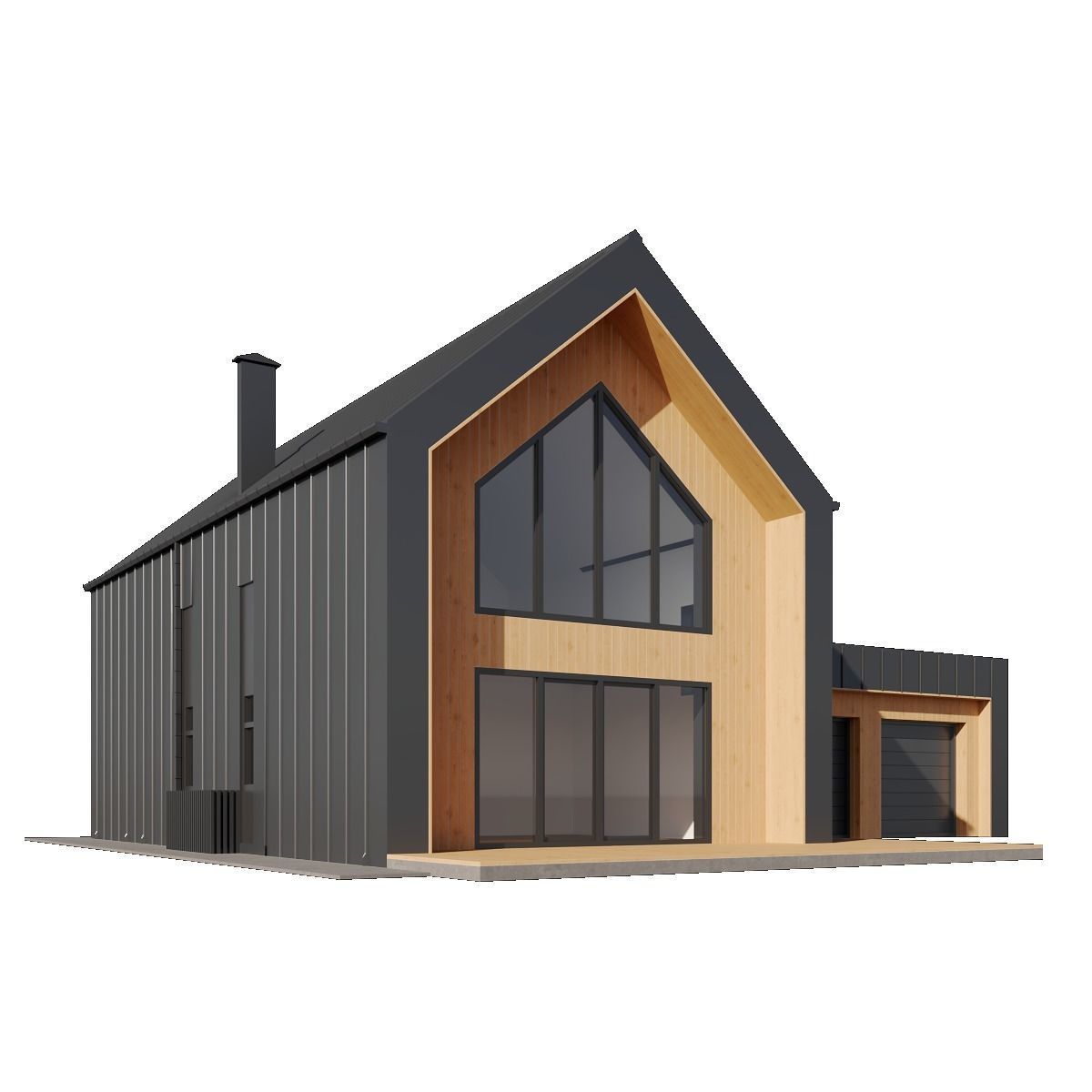 Modern house 3D model_1