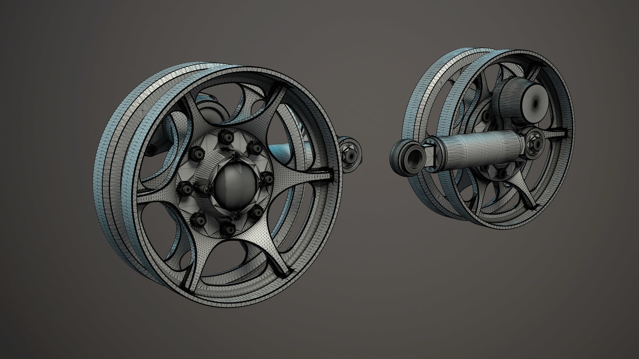 M113 Wheels Collection 3D model_4