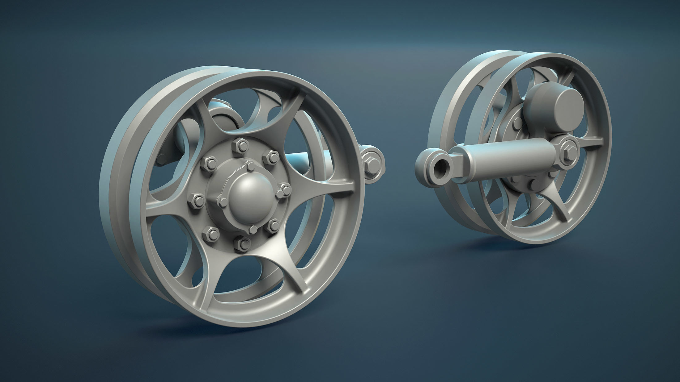 M113 Wheels Collection 3D model_3