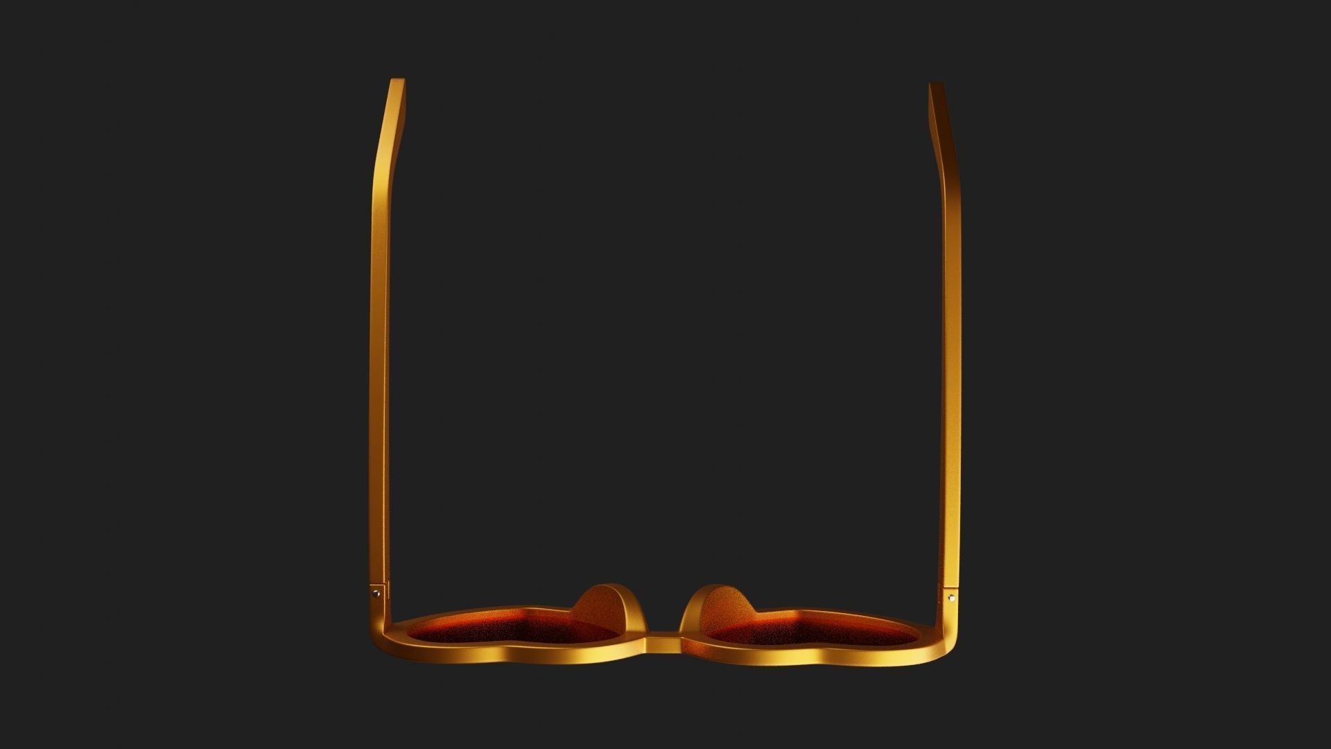 Sunglasses in Golden Color 3D print model_4