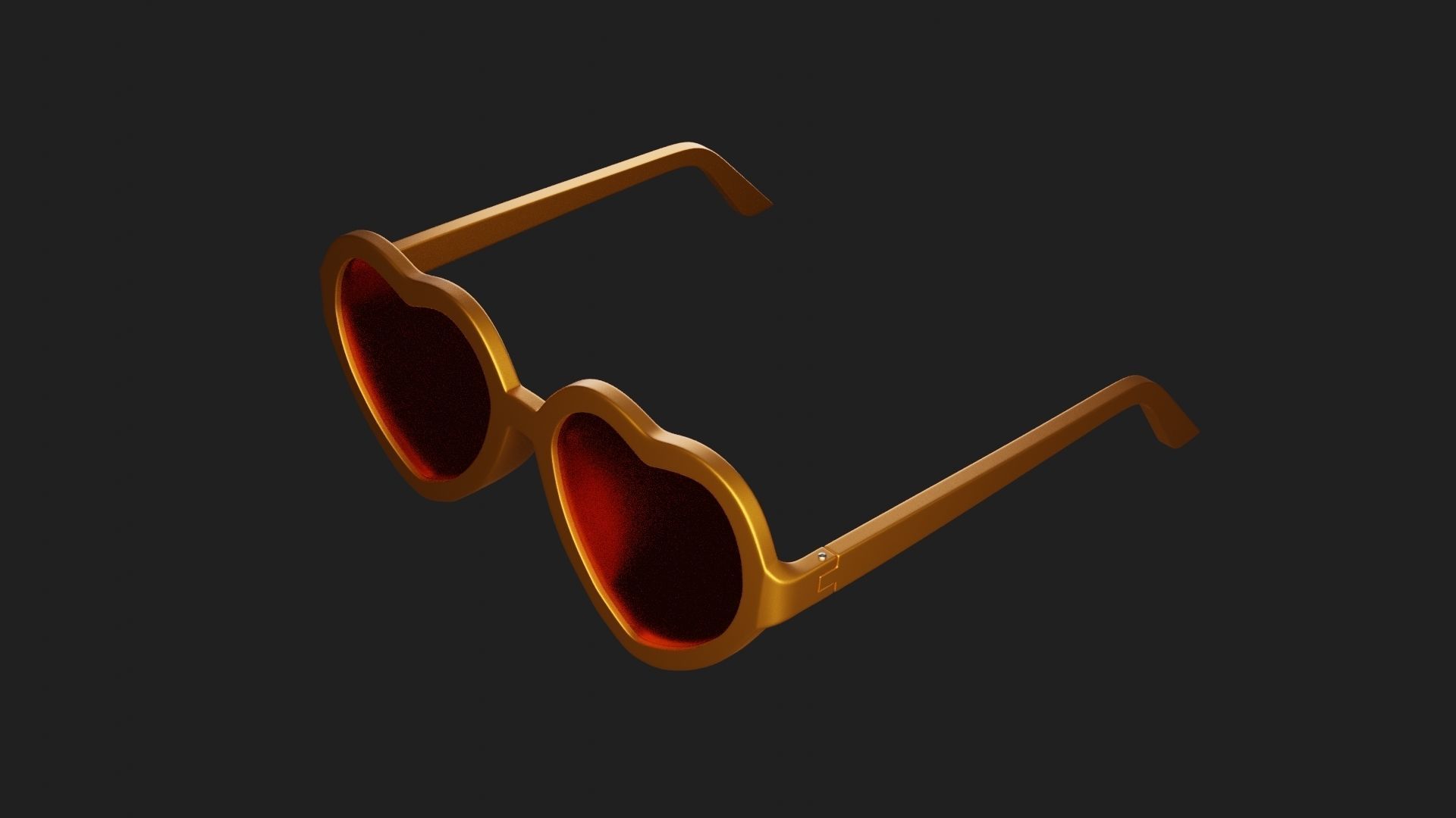Sunglasses in Golden Color 3D print model_2