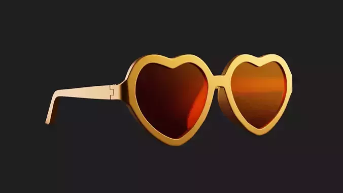 Sunglasses in Golden Color 3D print model