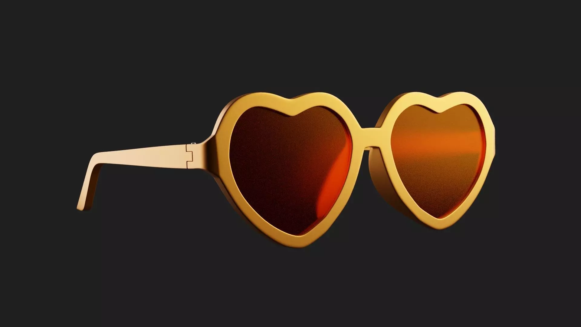 Sunglasses in Golden Color 3D print model_0