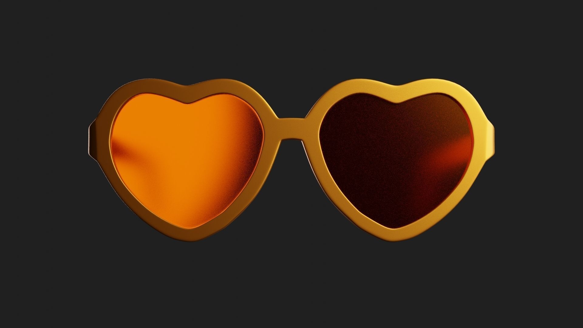 Sunglasses in Golden Color 3D print model_1