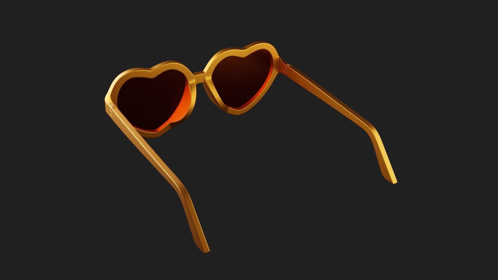 Sunglasses in Golden Color 3D print model_3