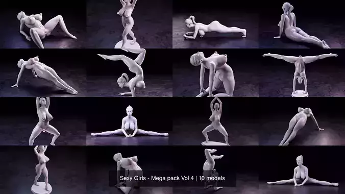 Sexy Girls - Mega pack Vol 4 3D Model Collection