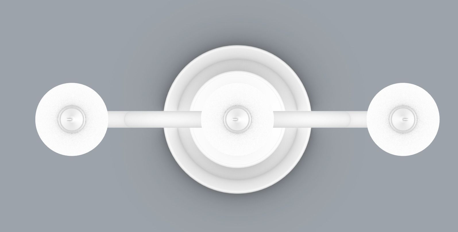 Vintage Candlestick with Candles PM 3D print model_11