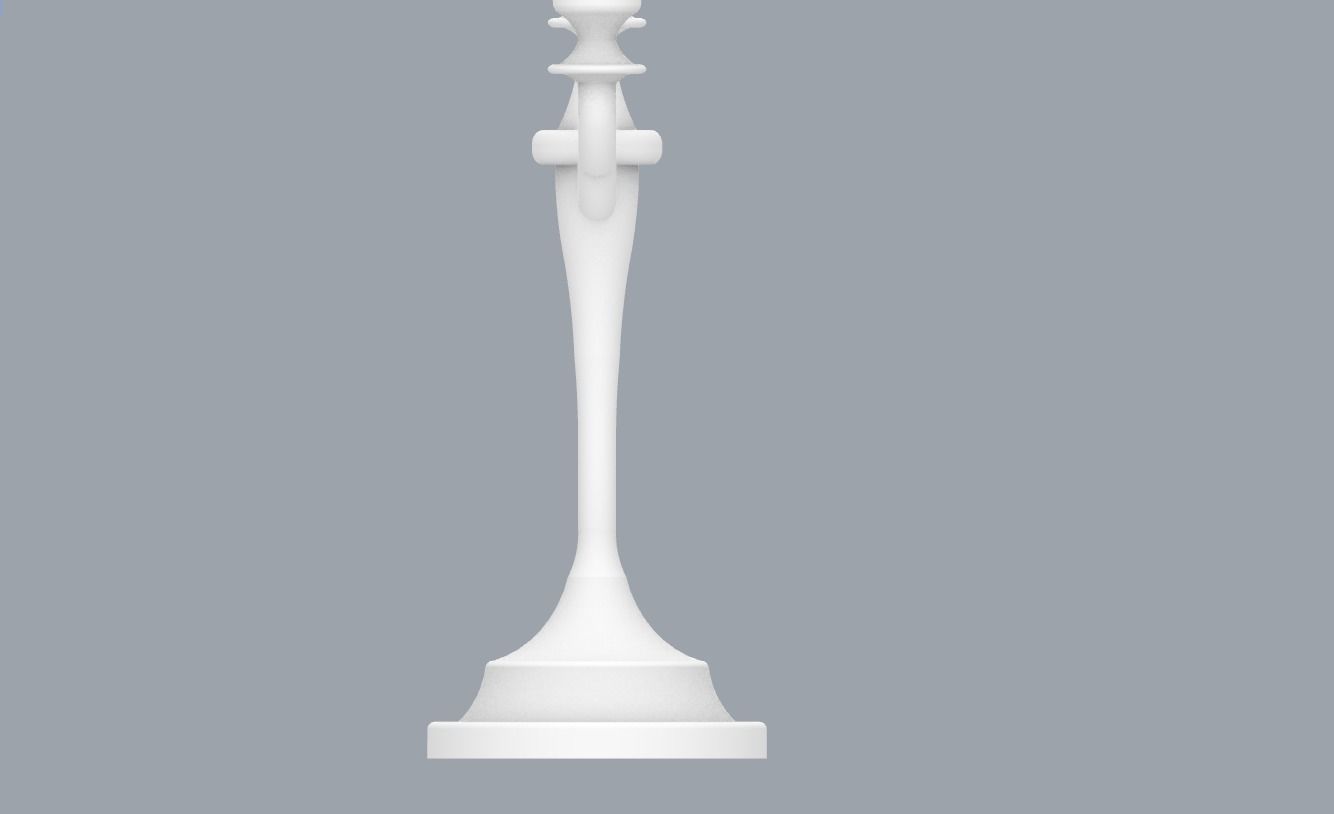 Vintage Candlestick with Candles PM 3D print model_17