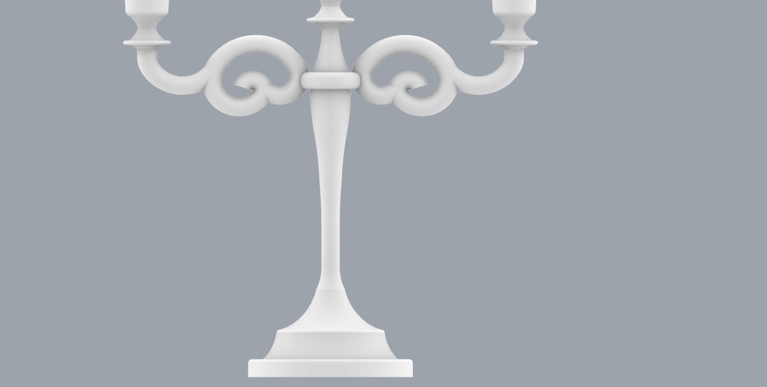 Vintage Candlestick with Candles PM 3D print model_13