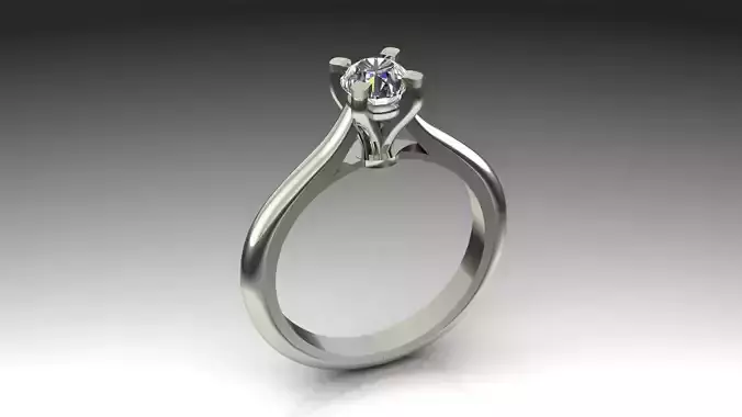 Dimond Ring 3D Print Model