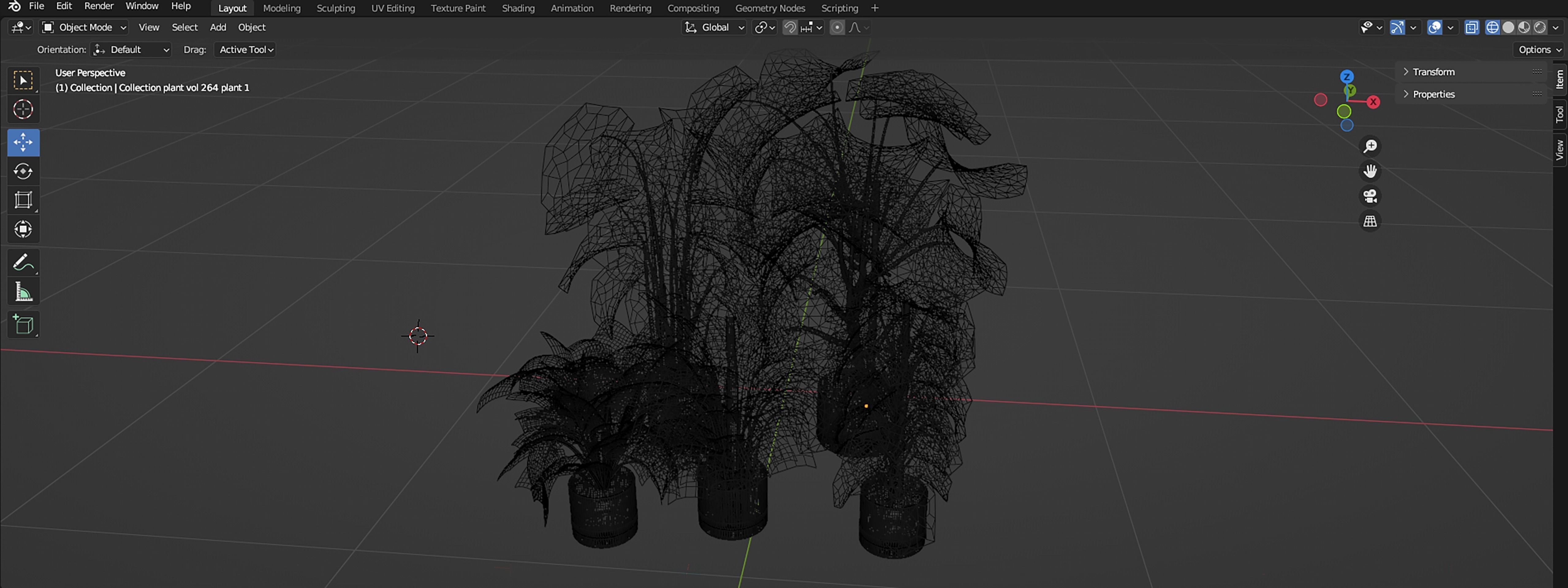 Collection plant vol 264 - blender model  3D model_7