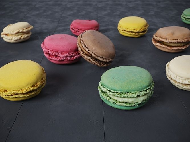 French macarons  3D model 5