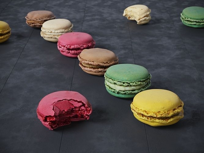 French macarons  3D model 6